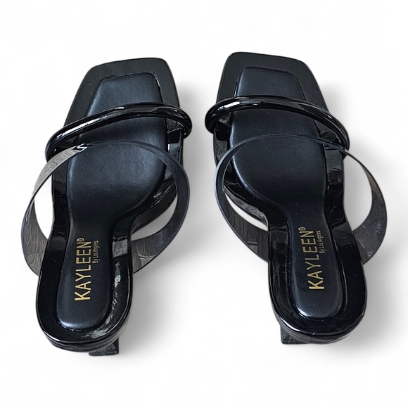 Kayleen Women’s Clear Strap Heeled Mules Size 8 - Picture 7 of 8